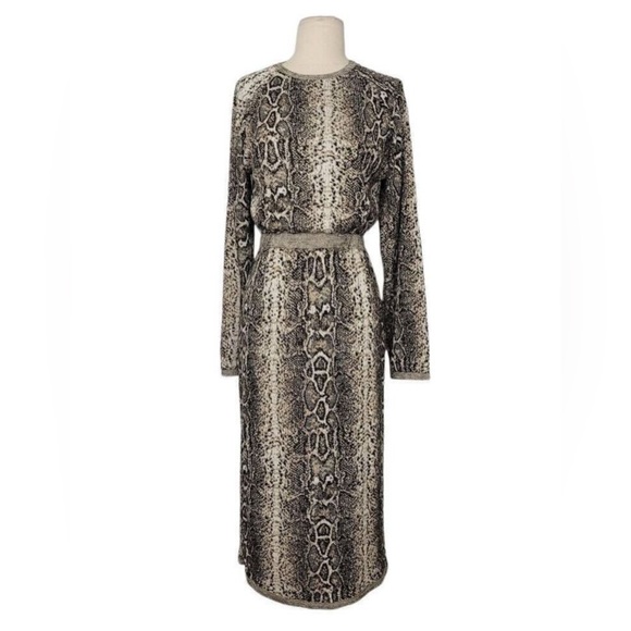 Zara Sweater animal print Dress size L - Picture 2 of 3